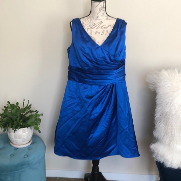 David’s Bridal blue dress size 18 - Picture 1 of 4
